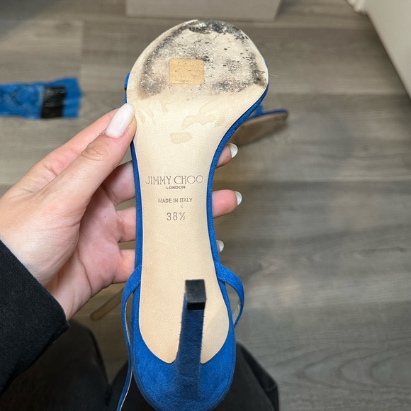 JIMMY CHOO- MINNY suede strappy sandal - Picture 8 of 10